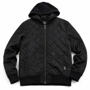 Lurking Class Sketchy Tank Quilted Bomber Jacket Black Skull Hooded Men's Large